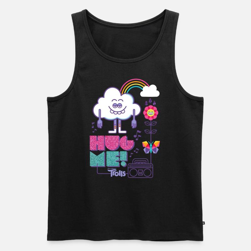 Trolls Hug Me Wolken Guy - Männer Premium Bio Tank Top - Schwarz