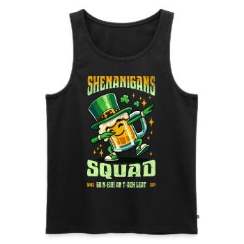 Shenanigans Squad - St. Patrick's Day Gift - Men's Premium Organic Tank Top - black - Front - Michal (187cm)