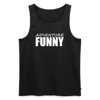 Denglisch - Spruch - lustig - Männer Premium Bio Tank Top - Schwarz - Vorne - Michal (187cm)
