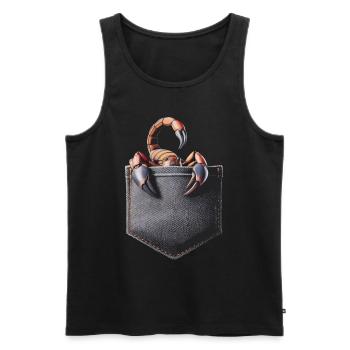 Skorpion - Männer Premium Bio Tank Top - Schwarz - Vorne - Michal (187cm)