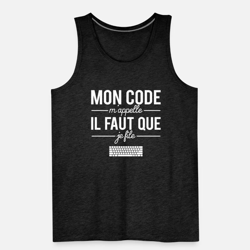 Mon code m'appelle il faut que je file codeur Débardeur bio Premium Homme