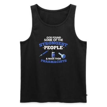 Apotheker Gott Apotheke Pharmazie PTA - Männer Premium Bio Tank Top - Schwarz - Vorne - Michal (187cm)