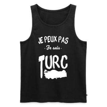 Je peux pas je suis Turc - Débardeur bio Premium Homme - noir - Devant - Michal (187cm)