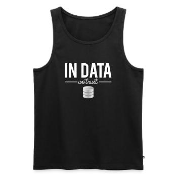 In Data We Trust Data Scientist Data Analyst - Débardeur bio Premium Homme - noir - Devant - Michal (187cm)