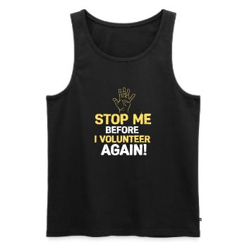 Volunteers Freiwillige Feuerwehr Helfer Retter - Männer Premium Bio Tank Top - Schwarz - Vorne - Michal (187cm)