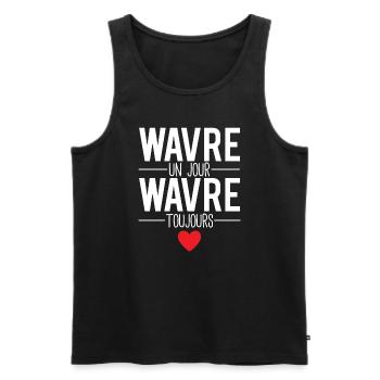 Wavre un jour wavre toujours ville belgique - Débardeur bio Premium Homme - noir - Devant - Michal (187cm)