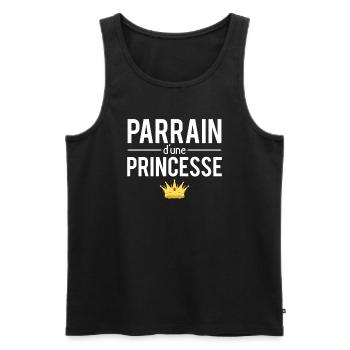 Parrain d'une princesse meilleur parrain - Débardeur bio Premium Homme - noir - Devant - Michal (187cm)