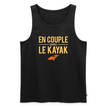 En couple avec le kayak blague kayakiste humour - Débardeur bio Premium Homme - noir - Devant - Michal (187cm)