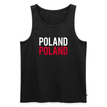 Poland polonais fierté polonaise humour - Débardeur bio Premium Homme - noir - Devant - Michal (187cm)