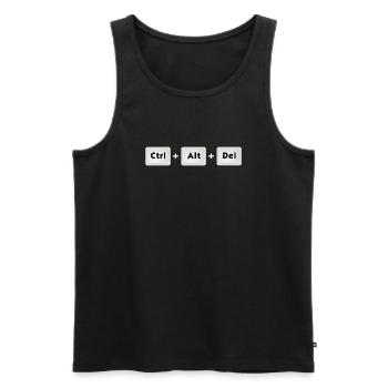 Ctrl Alt Del Informatique Ordinateur Geek Humour - Débardeur bio Premium Homme - noir - Devant - Michal (187cm)