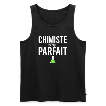Chimiste presque parfait métier profession - Débardeur bio Premium Homme - noir - Devant - Michal (187cm)