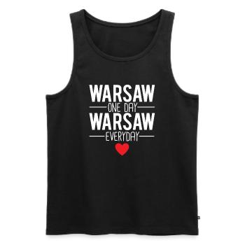 Warsaw one day warsaw everyday - Débardeur bio Premium Homme - noir - Devant - Michal (187cm)