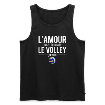 L'amour peut décevoir le volley jamais volleyball - Débardeur bio Premium Homme - noir - Devant - Michal (187cm)