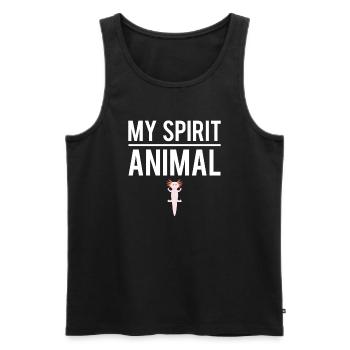 My spirit animal axolotl animal totem - Débardeur bio Premium Homme - noir - Devant - Michal (187cm)