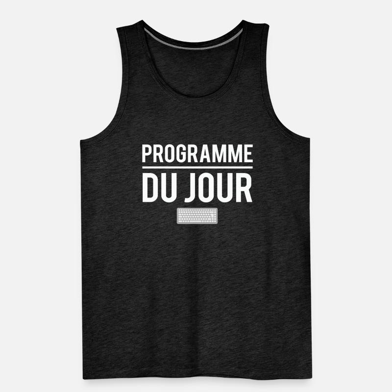 Programme du jour développeur codeur code humour Débardeur bio Premium Homme