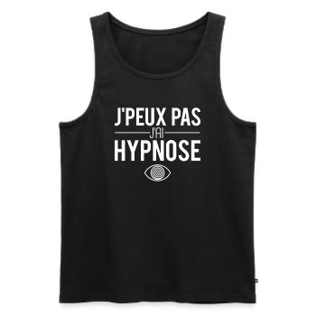 J'peux pas j'ai hypnose thérapie hypnotique - Débardeur bio Premium Homme - noir - Devant - Michal (187cm)