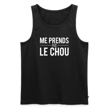 Me prends pas le chou phrase expression humour - Débardeur bio Premium Homme - noir - Devant - Michal (187cm)
