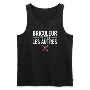 Bricoleur pas comme les autres réparer garage - Débardeur bio Premium Homme - noir - Devant - Michal (187cm)