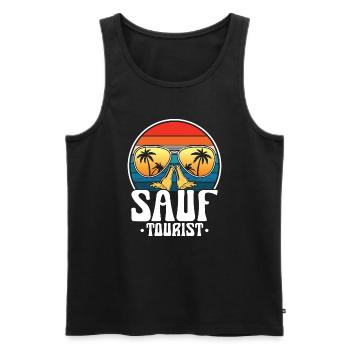 Mallorca Party Humor Spruch Sauf Tourist - Männer Premium Bio Tank Top - Schwarz - Vorne - Michal (187cm)