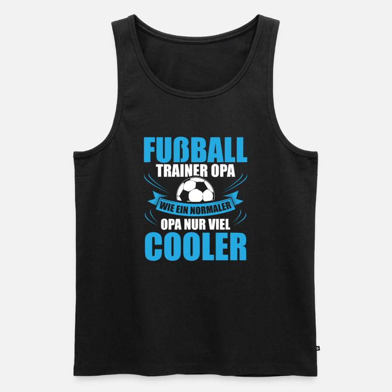 Fußball Trainer Opa Geschenkidee - Männer Premium Bio Tank Top - Schwarz