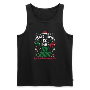 Noël Gamer Gaming Dire Drôle Humour Noël - Débardeur bio Premium Homme - noir - Devant - Michal (187cm)