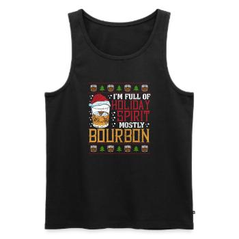 Weihnachten Xmas Whiskey Holiday Spirit Bourbon - Männer Premium Bio Tank Top - Schwarz - Vorne - Michal (187cm)