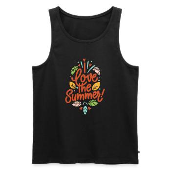 I Love The Summer! - Männer Premium Bio Tank Top - Schwarz - Vorne - AI Model Male 178 light (178cm)