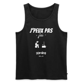 J peux pas j ai gaming - Débardeur bio Premium Homme - noir - Devant - Michal (187cm)