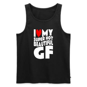 Ich Liebe Meine Freundin Paare Freund Geschenkidee - Männer Premium Bio Tank Top - Schwarz - Vorne - Michal (187cm)