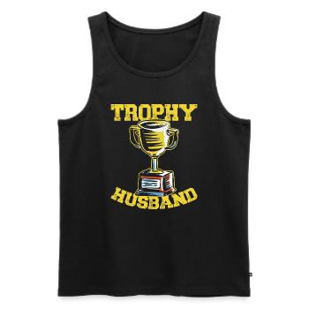 Ehemann Bräutigam Heirat Hochzeit Geschenkidee - Männer Premium Bio Tank Top - Schwarz - Vorne - Michal (187cm)