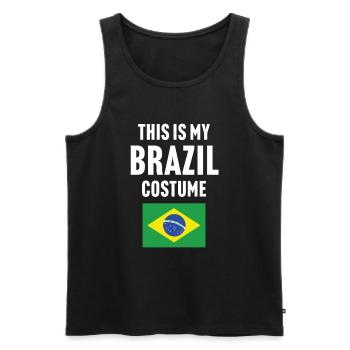 C’est mon costume du Brésil - Débardeur bio Premium Homme - noir - Devant - Michal (187cm)