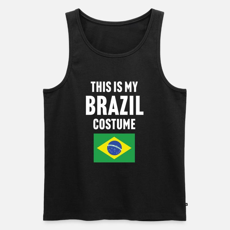 C’est mon costume du Brésil - Débardeur bio Premium Homme - noir