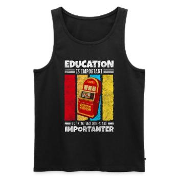 Gambling machine Gambler Lucky 7 - Men's Premium Organic Tank Top - black - Front - Michal (187cm)