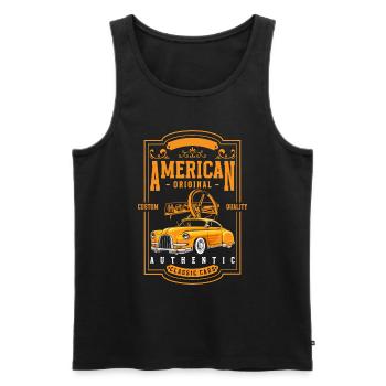 Oldtimer Classic Old - Men's Premium Organic Tank Top - black - Front - AI Model Male 178 light (178cm)