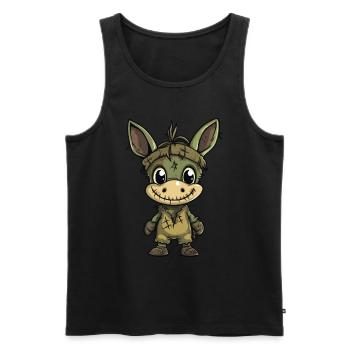 Donkey Halloween Funny Zombie - Men's Premium Organic Tank Top - black - Front - Michal (187cm)
