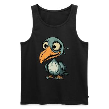 Pelikan Vogel Halloween Lustig Zombie - Männer Premium Bio Tank Top - Schwarz - Vorne - Michal (187cm)