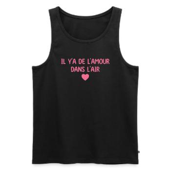 L’amour célébration fête de la Saint Valentin ! - Débardeur bio Premium Homme - noir - Devant - Michal (187cm)