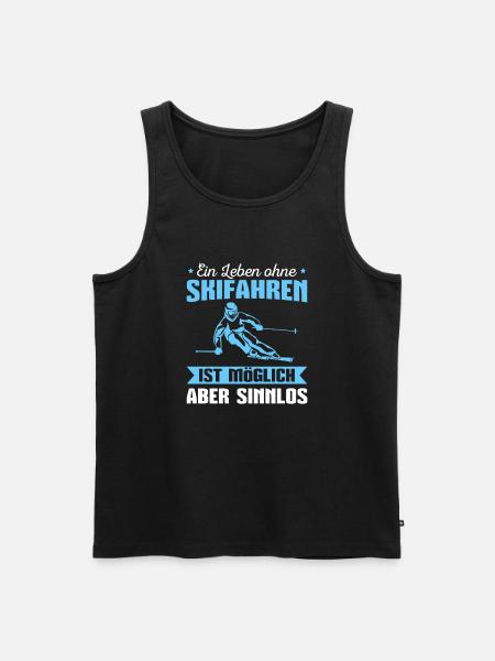 Skifahren Wintersport Skifahrer - Männer Premium Bio Tank Top - Schwarz