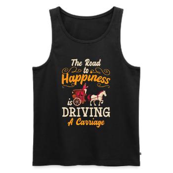 Horse-drawn carriage driver Carriage maker Oldschool - Men's Premium Organic Tank Top - black - Front - AI Model Male 178 light (178cm)