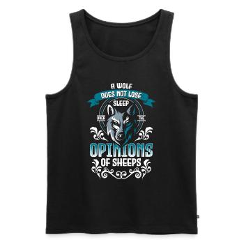 Werwolf Hund Heulen Wolfpack - Männer Premium Bio Tank Top - Schwarz - Vorne - AI Model Male 178 light (178cm)