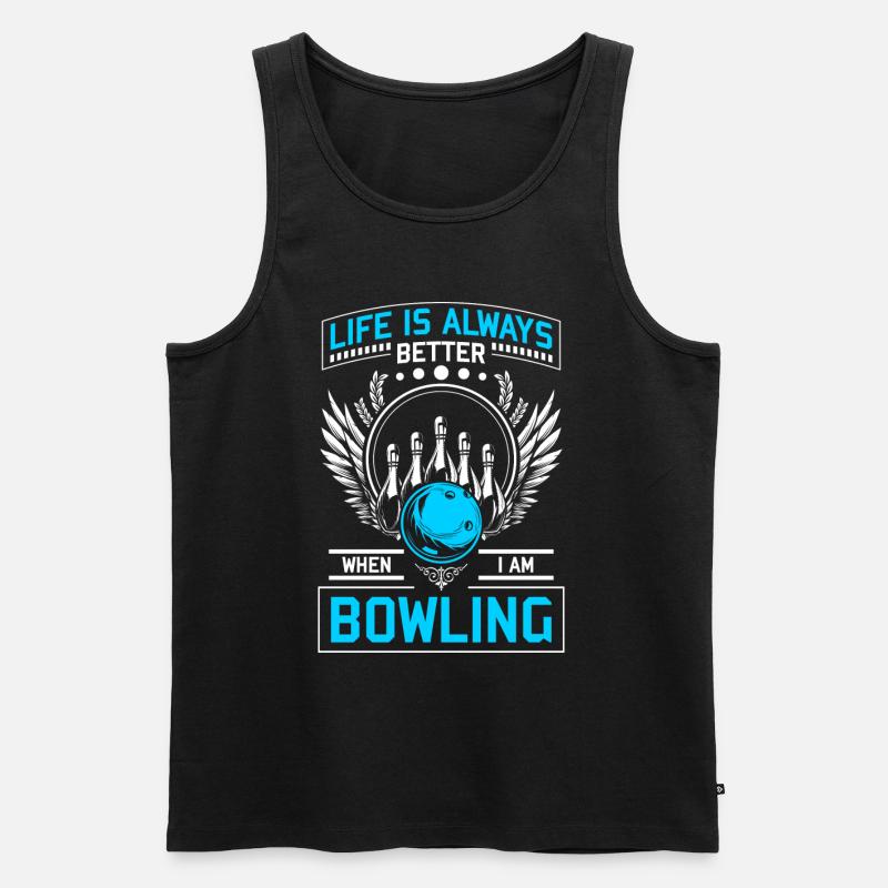 Bowlingkugel Bowling Team - Männer Premium Bio Tank Top - Schwarz