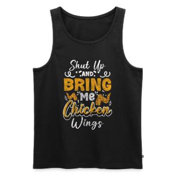 Essen Hotel - Männer Premium Bio Tank Top - Schwarz - Vorne - AI Model Male 178 light (178cm)