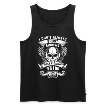 Bogenschießen Armbrust Treffer - Männer Premium Bio Tank Top - Schwarz - Vorne - AI Model Male 178 light (178cm)