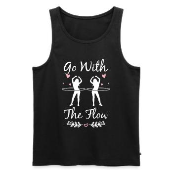 Hullern Fitness Workout Frau - Männer Premium Bio Tank Top - Schwarz - Vorne - AI Model Male 178 light (178cm)
