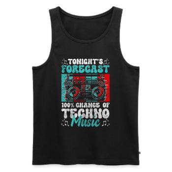 House Celebrations Hardstyle DJing - Men's Premium Organic Tank Top - black - Front - Michal (187cm)