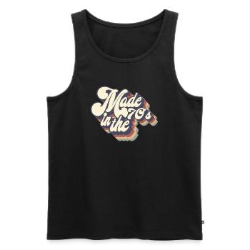 Made In The 70's Retro Funny Vintage - Men's Premium Organic Tank Top - black - Front - Michal (187cm)