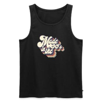 Made In The 90's Retro Funny Vintage - Men's Premium Organic Tank Top - black - Front - Michal (187cm)
