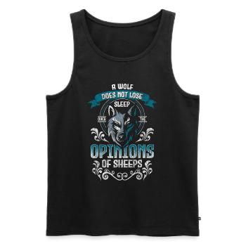 Wolves Predator Strength - Men's Premium Organic Tank Top - black - Front - Michal (187cm)