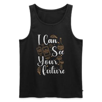 Diseuse de bonne aventure Horoscope Tarot Cartes Magie - Débardeur bio Premium Homme - noir - Devant - AI Model Male 178 light (178cm)
