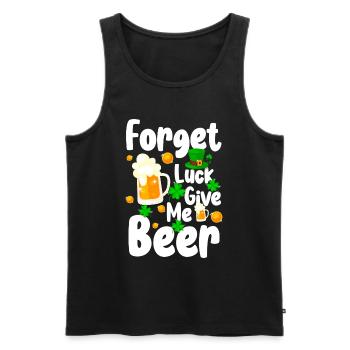 Irish Shamrock Leprechaun Celtic - Men's Premium Organic Tank Top - black - Front - AI Model Male 178 light (178cm)